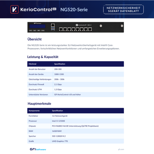 GFI Kerio Control NG 520